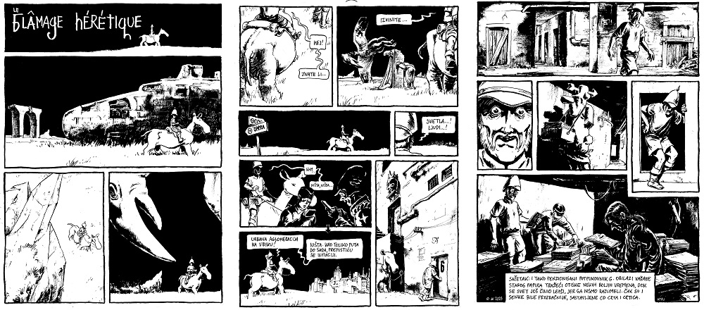 Jakob Klemenčič (1968, Ljubljana). Strip "Le Blamage Heretique".